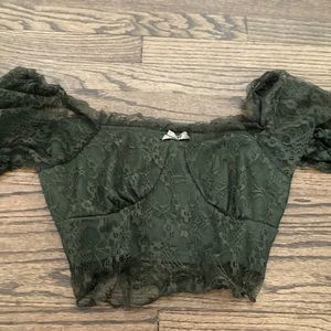 🌳🌿floral ivy puffy sleeved top🌿🌳